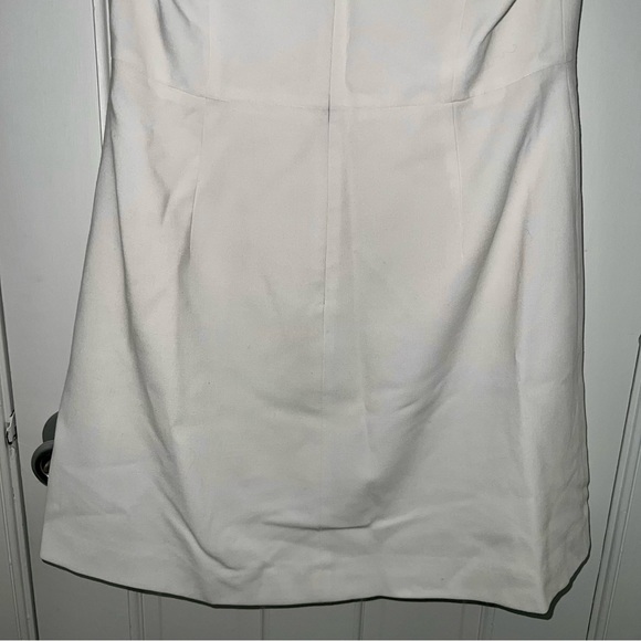 French Connection Whisper Ruffle Mini Dress white graduation dress vneck ruffles - Picture 13 of 16